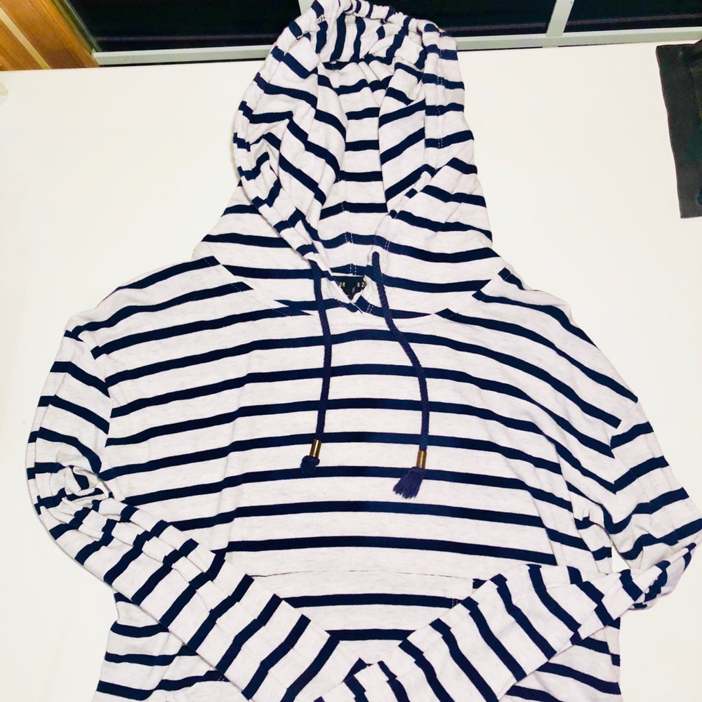 Forever 21 Striped Hoodie Pullover
